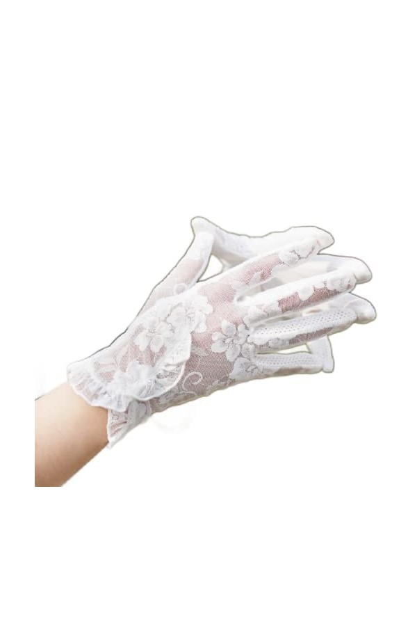 Reocahoo Gants Mariée Gants à écran Tactile en Dentelle à la Mode, Dames de crème Solaire dété conduisant des Gants en Feuil