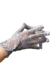 Reocahoo Gants Mariée Gants à écran Tactile en Dentelle à la Mode, Dames de crème Solaire dété conduisant des Gants en Feuil