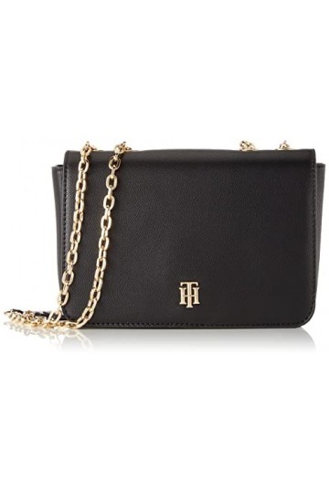 Tommy Hilfiger TH Timeless Chain Crossover, Sac Femme, Noir, One Size