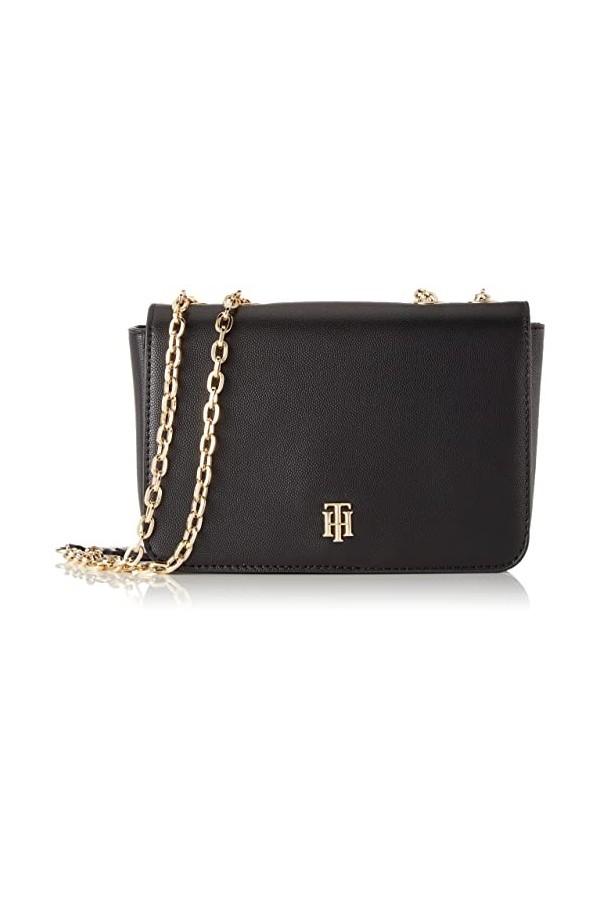 Tommy Hilfiger TH Timeless Chain Crossover, Sac Femme, Noir, One Size