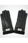 YISEVEN Hiver Femmes Gants en Cuir Peau de Mouton Moelleux Poignet en Sherpa Fourrure de Laine Doublé Chauffé Pour lHiver Co