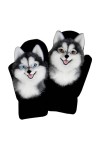 Moufles en forme danimal de dessin animé 3D pour adultes - Gants dhiver chauds en peluche épaisse - Coupe-vent - Moufles de