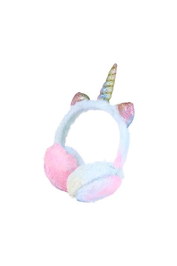 BESPORTBLE Cache-Oreilles Pliable Licorne Fausse Fourrure Cache-Oreille Dessin Animé en Peluche Hiver Oreille Couverture Band