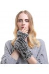 FLYIFE Unisexe Adulte Moufles Femmes Gants dhiver Simple Tricot Chaud sans Doigts Glamorous Réchauffement Main/Gris/M