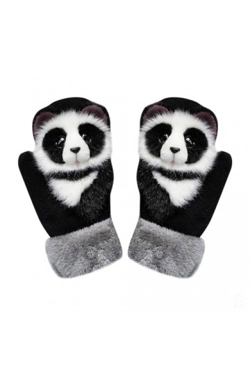 ROSSOM Gants dhiver en Peluche épaisse, Gants de Mitaines danimaux en Peluche Tricotés à la Main, Doublure Polaire épaisse 