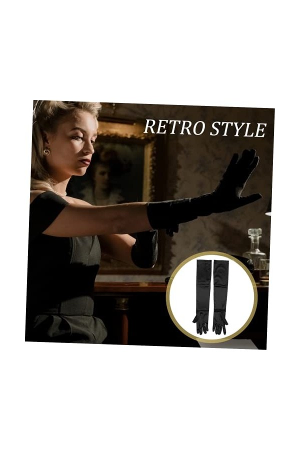 minkissy Lot de 9 paires de gants longs pour mariée - Gants de protection solaire pour femme - Gants dopéra en satin pour fe