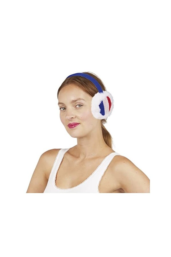 Générique Cache-oreilles adulte France tricolore: bleu, blanc et rouge x1 REF/22384
