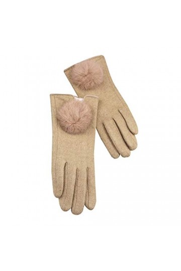 CAILIN Gants Dames Gants Hiver Chaud en Peluche Gants Doublé à Cinq Doigts Gants écran Tactile Gants et moufles Color : Khak