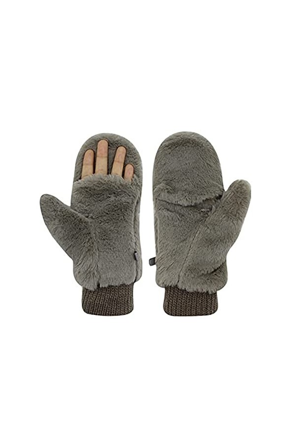 Mitaines De Couverture En Fourrure Dhiver Pour Femmes, Gants Chauds Et Doux Pour Les Sports De Plein Air Rose,One Size 