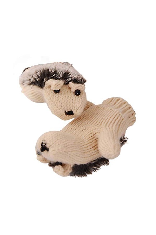 dTrend Gants dhiver en tricot pour femme Motif hérisson