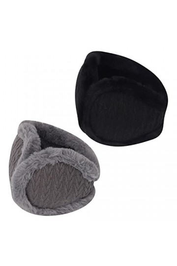 2 Couvre-oreilles Unisexes dhiver, Protège-oreilles Pliable Résistant au Froid, Peluche Accessoires dhiver Protège-oreilles