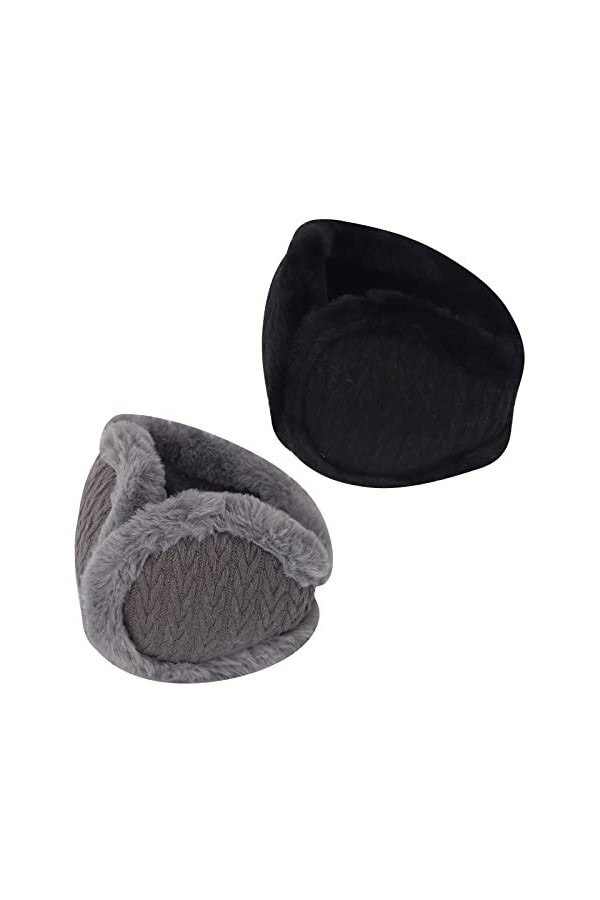 2 Couvre-oreilles Unisexes dhiver, Protège-oreilles Pliable Résistant au Froid, Peluche Accessoires dhiver Protège-oreilles