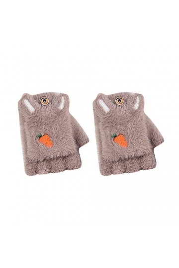 HONTIN Femmes Mode Gants Coeurs imprimé Chaud Hiver Stretch tricoté Mitaines Laine Plein Doigt Automne Gants Assis équipement