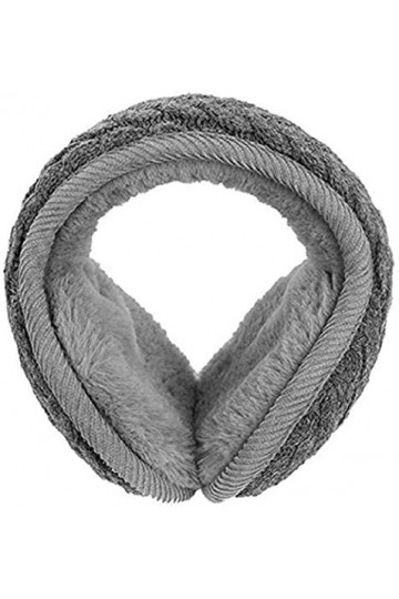 OFKPO Cache-Oreilles Chauds, Pliable Cache-Oreilles avec Tricoté Chaud Cache-Oreilles en Peluche pour Homme et Femme Gris 