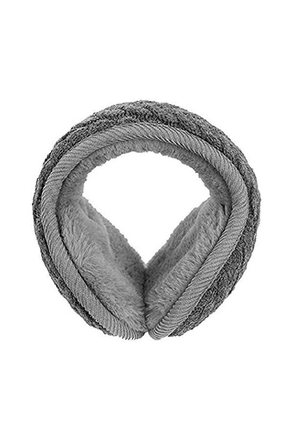 OFKPO Cache-Oreilles Chauds, Pliable Cache-Oreilles avec Tricoté Chaud Cache-Oreilles en Peluche pour Homme et Femme Gris