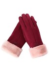 UKKO Gants Dames Mode Femme Gants Automne Hiver Mittens Mitat Chaud Mitat Gants De Gants Féminins