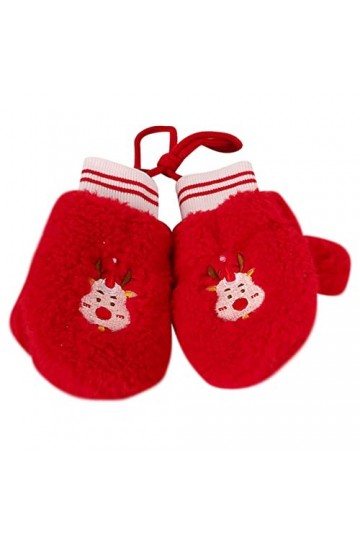 wrtgerht Gants Mitaines Femmes cerf Enfants Dessin animé Gants Mignon Peluche épais Chaud Protection Gants Gants Mitaines Gan