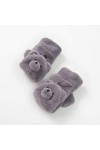 Gants sans Doigts pour Femmes,Mignon Ours Épais Demi-Doigt Gants Femmes Mitaines sans Doigts Hiver Gants Convertibles Chauds 