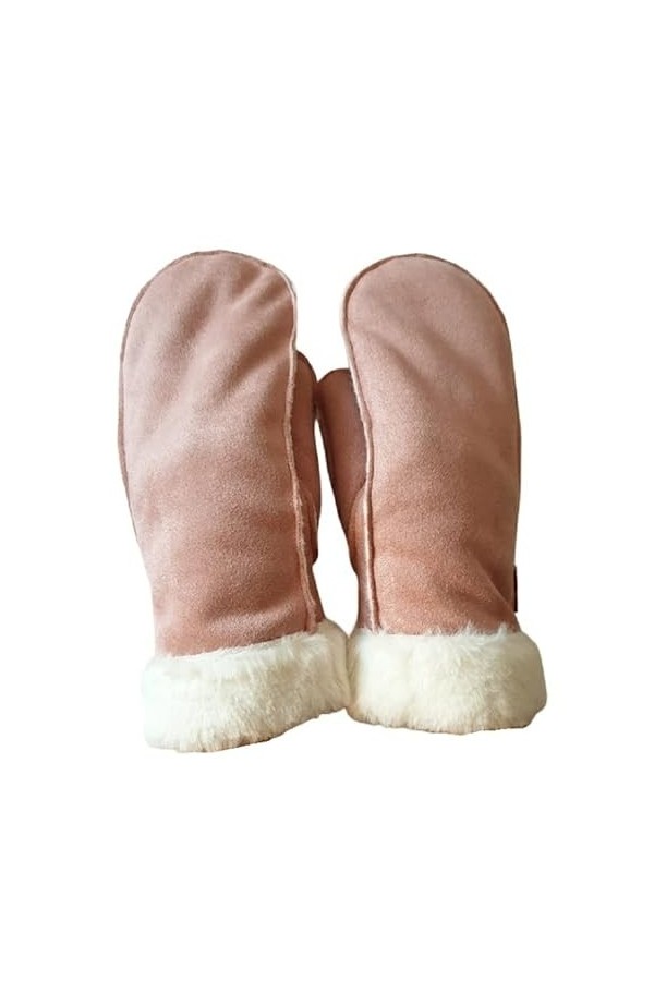 AXELENS Gants Chauds Femme D’hiver Moufles Élégantes Confortables Taille Unique S/M