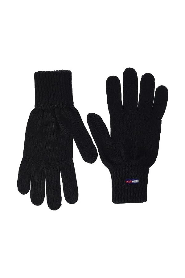 Tommy Jeans Gants Drapeau Tjw, Black, Taille Unique Femme