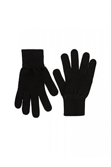 Calvin Klein Femme Knitted Gloves GANTS MONOGRAMMES TRICOT S, Noir, Taille unique EU