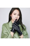 CAILIN Gants Gants en Cuir for Femmes, Velours de Velours de Chaleur épaissie, Coupe-Vent, imperméable à leau et à lépreuve