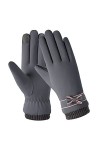 AiKoch Gants dhiver pour femmes, coupe-vent, imperméables, en peluche intérieure, moufles chaudes, écran tactile, doux pour 