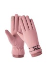 AiKoch Gants dhiver pour femmes, coupe-vent, imperméables, en peluche intérieure, moufles chaudes, écran tactile, doux pour 