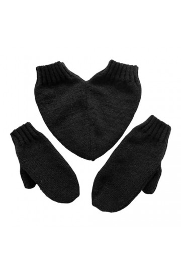 Un ensemble de gants en laine tricotée de couleur pure pour les couples en automne et en hiver avec une nouvelle décoration d