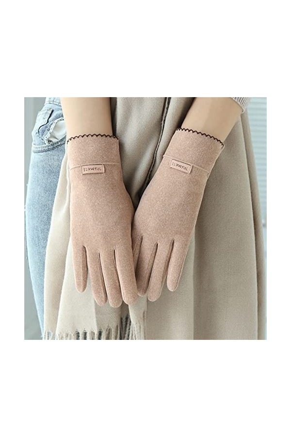 LZQPEARL Femme Hiver Plus des Gants de Conduite à écran Tactile Color : A, Gloves Size : One Size 