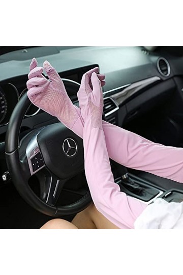 Yoaodpei Gant De Crème Solaire Dété, Gants Respirants Anti-Ultraviolet Féminins, Conduite en Soie À Glace De Tram Maouillie 