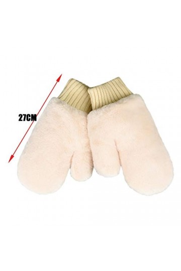 Lot de 3 gants dhiver pour femme avec doublure chaude - Gants épais en peluche