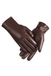 Gants Chauds Pour Femme Gants DHiver À Écran Tactile Pour Conduire Des Gants En Cuir Pu Chauds Et En Velours Pour Femmes Mar
