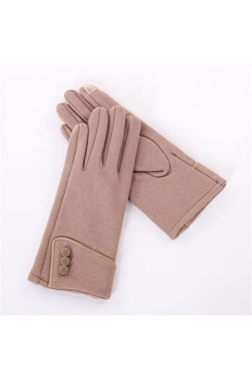 LZQPEARL Gants de Conduite hivernale Équitation de Plein air Velvet Écran Tactile Femme Peluche Interne Gants Chauds Color :