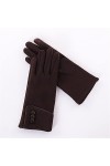 LZQPEARL Gants de Conduite hivernale Équitation de Plein air Velvet Écran Tactile Femme Peluche Interne Gants Chauds Color :