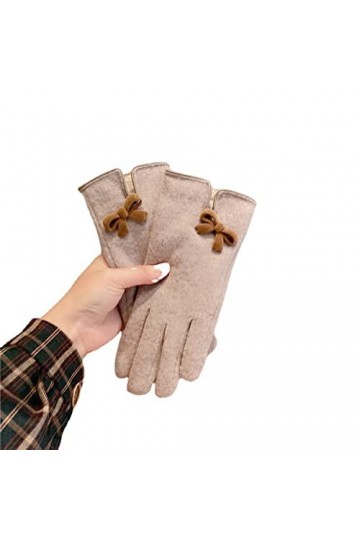 Gants Chauds Pour Femme Gants De Mode Écran Tactile Jouer Des Gants De Téléphone Portable Automne Et Hiver Plus Des Gants De 