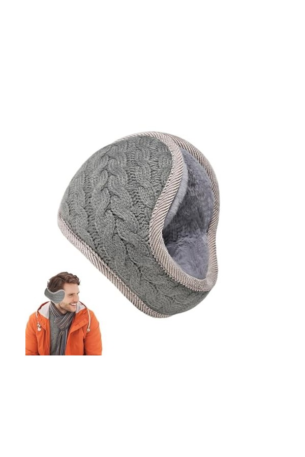 Eastuy Cache-oreilles en peluche, Cache-oreilles pliables pour lhiver, Chauffe-oreilles souples portables pour la randonnée,