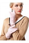NappaNovum Gants en cuir nappa souple pour femme - Multicolore, Rose sans écran tactile, XX-Large