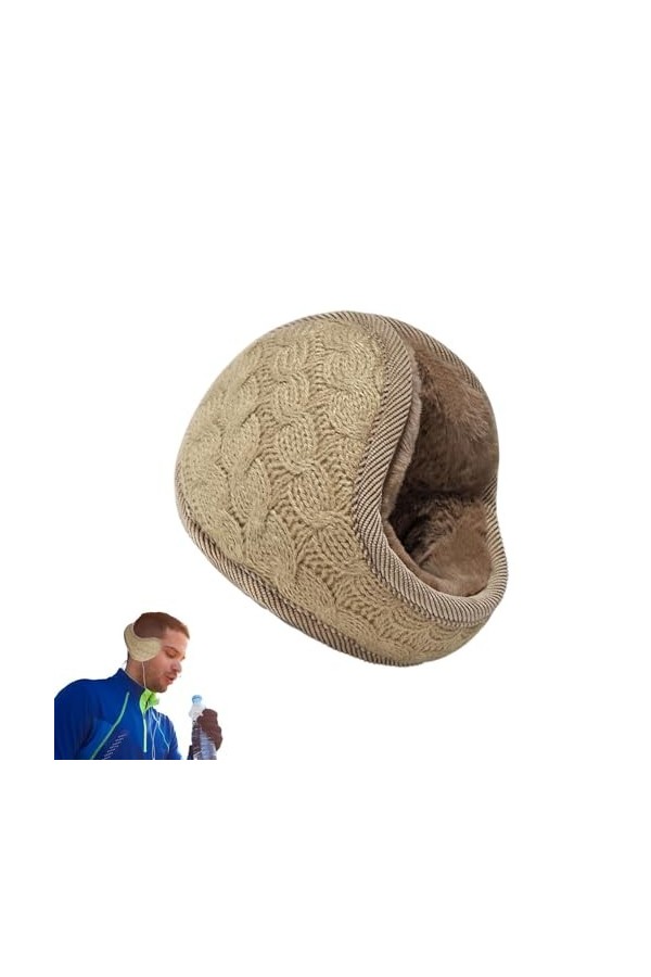 Eastuy Cache-oreilles en peluche, Cache-oreilles pliables pour lhiver, Chauffe-oreilles souples portables pour la randonnée,