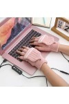 Winter Gants Chauffants, USB Lavable Demi Doigt Chaud Moufle avec Températures Réglables pour Intérieur Extérieur, Mains Chau
