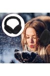 Hemoton Cache-oreilles doux en peluche pour lhiver - Accessoire pour femme et fille - Noir