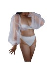 DooWay Gants Femme Mode Détachable Tulle Moufles Grande Taille Semi-Transparent Protection Solaire Mitaines, Rose, 85