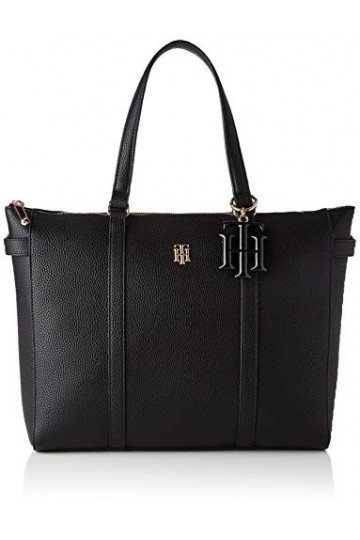 Tommy Hilfiger TH Soft, Fourre-Tout Femme, Noir, Medium