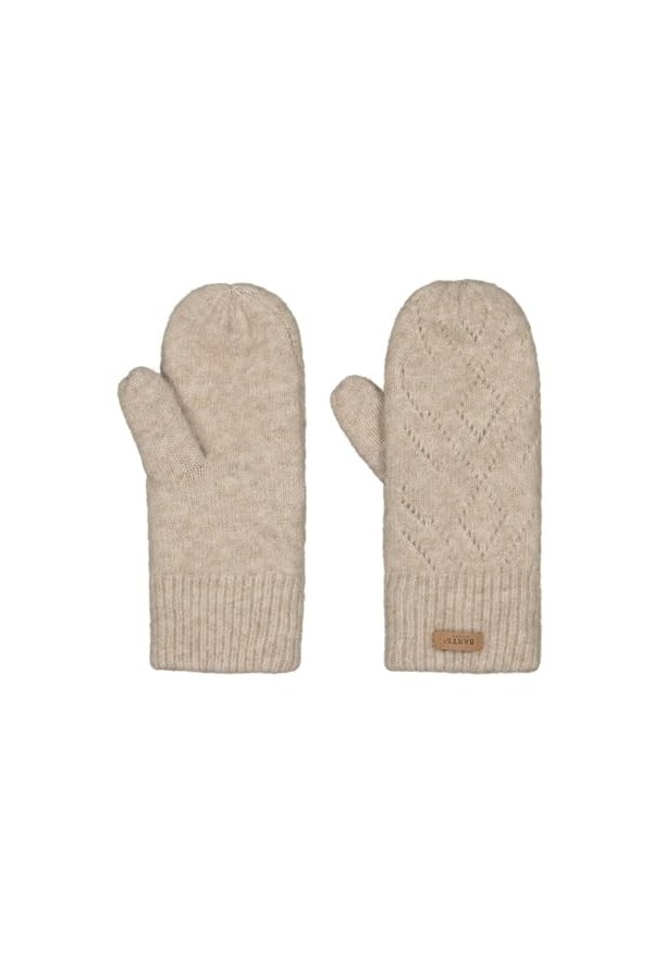 Barts W Bridgey Mitts Moufles confortables et chaudes en tricot pour femme, taille unique, couleur marron clair