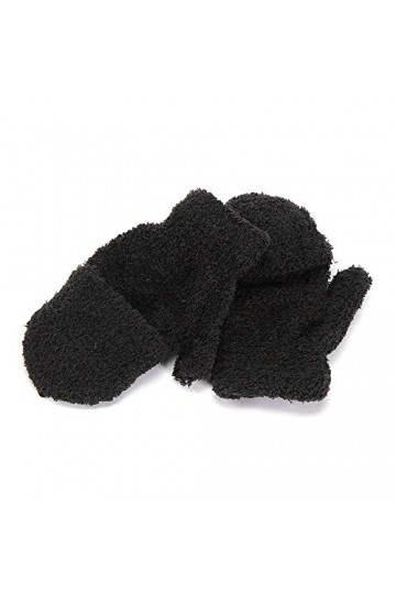 Berrysun Gants Mitaines sans doigtsstay warmPatrouilles de Jour et de Nuit Femme Gants Moufles Homme Color : Black, Size : O