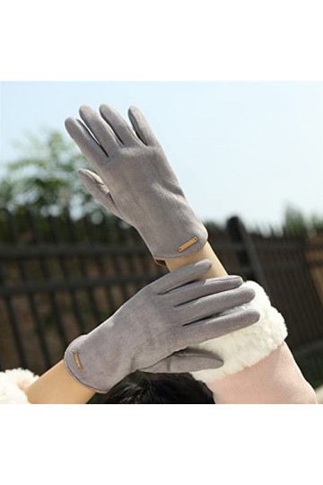 HXSZWJJ Gants pour femme hiver vintage écran tactile conduite garder au chaud gants coupe-vent moufles garder au chaud coule