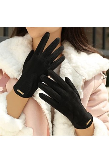 HXSZWJJ Gants pour femme hiver vintage écran tactile conduite garder au chaud gants coupe-vent moufles garder au chaud coule