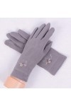 RFEGEF Femme Gants dhiver,Gants À Écran Tactile Gris Motif De Chat Mignon Plus Gants De Velours Dames Doux Coupe-Vent Élégan