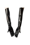 Gants Femme， Gants longs en cuir verni miroir étendu femmes gants enduits Sexy gants en cuir brillant gants de Performance de