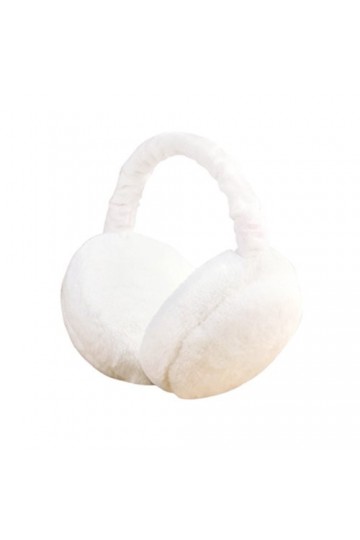 LUOEM Cache-oreilles Pliables pour contre le froid pour Homme et Femme Taille unique Blanc